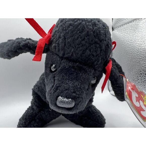 TY Beanie Baby Babies Stuffed Animal Plush Black Poodle GiGi 1998 - Picture 9 of 12